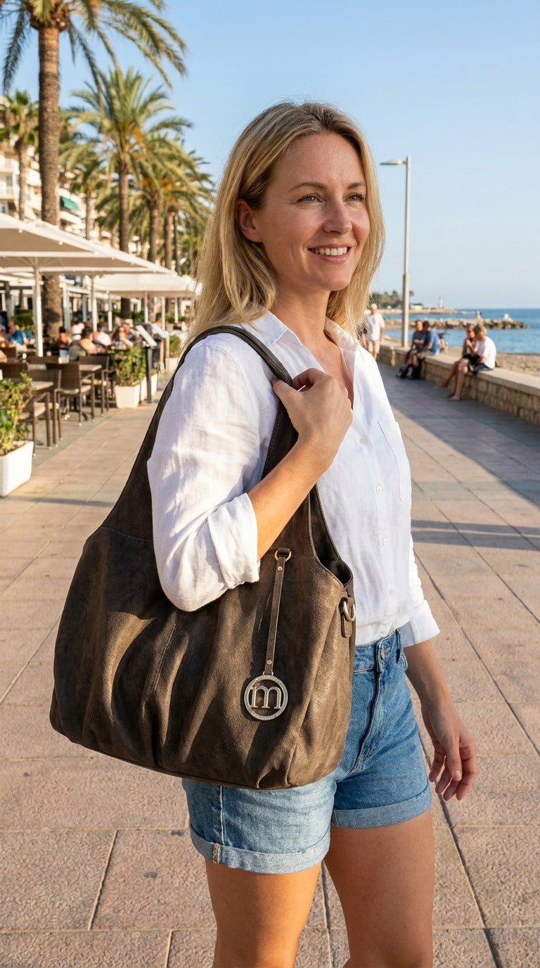 Torebka worek shopper damska Monnari na ramię – brązowa