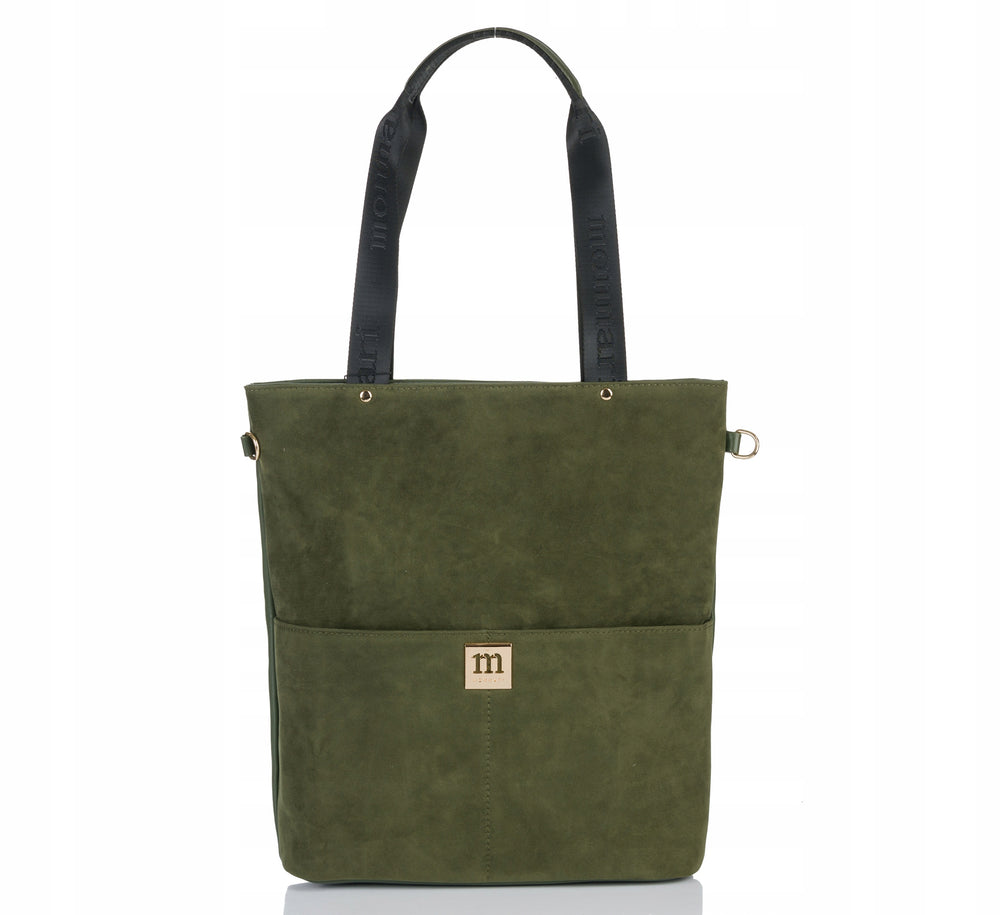 Torba shopper damska Monnari zamszowa – zielona