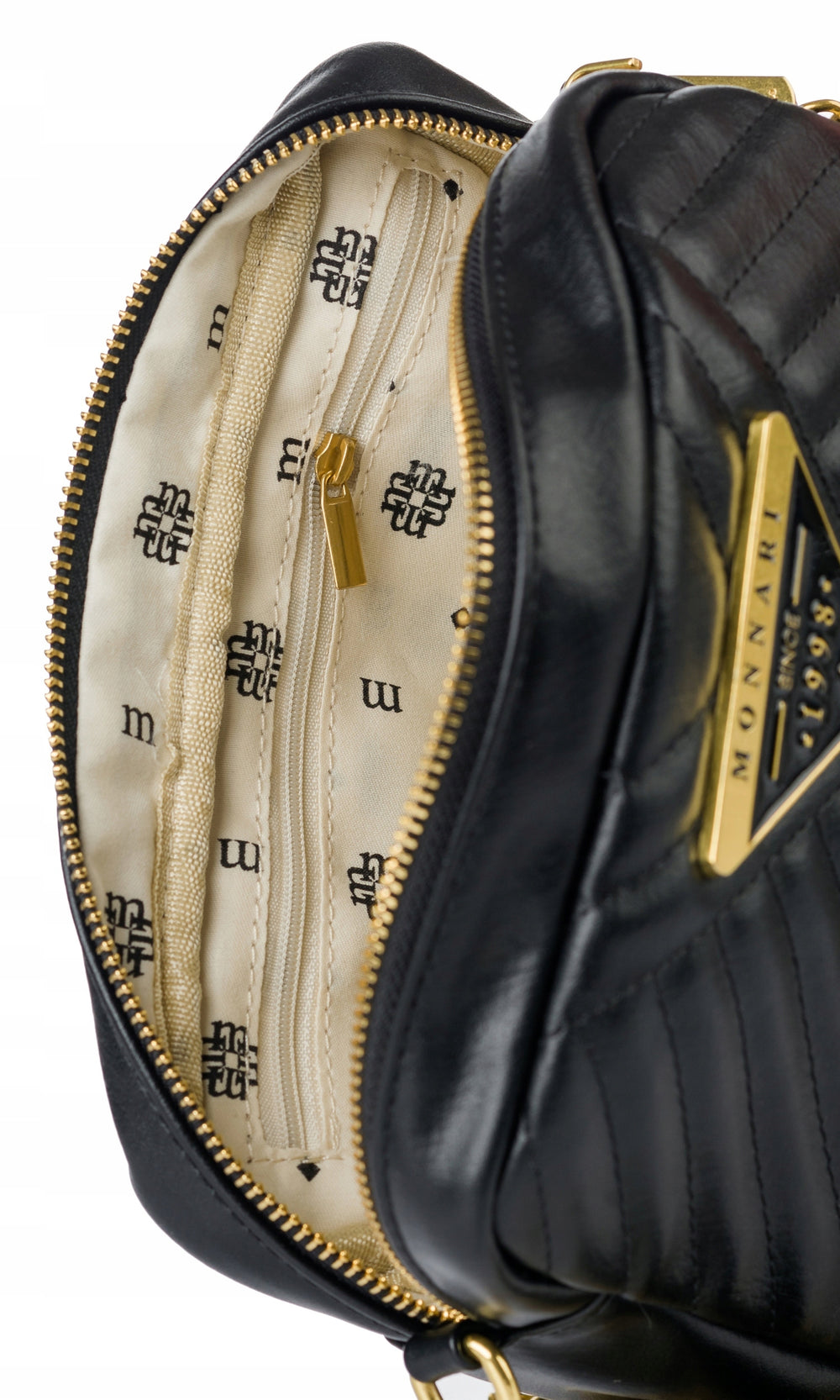 Listonoszka crossbody Monnari z łańcuszkiem – złota