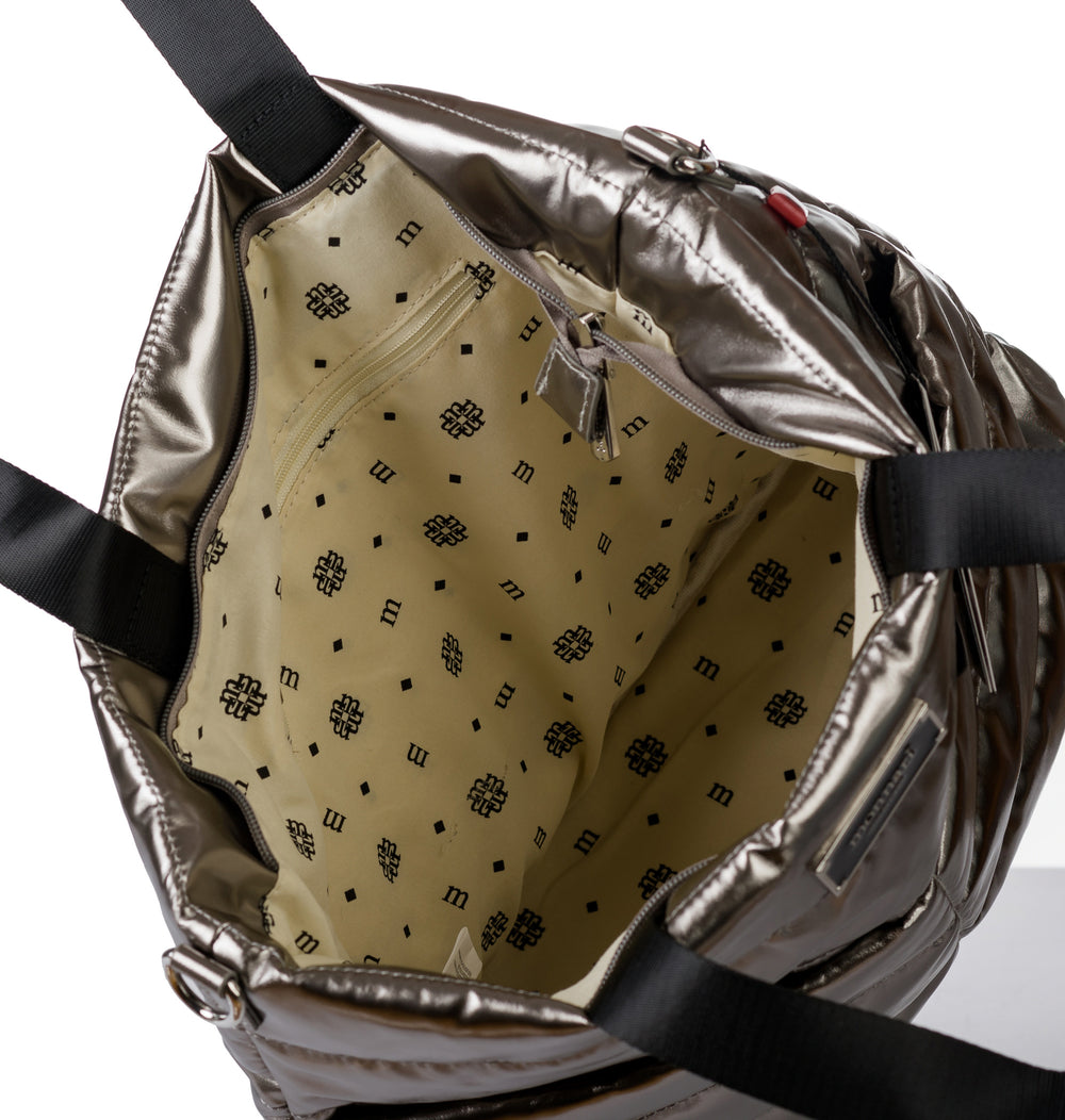 Torba shopper damska Monnari duża – metaliczna