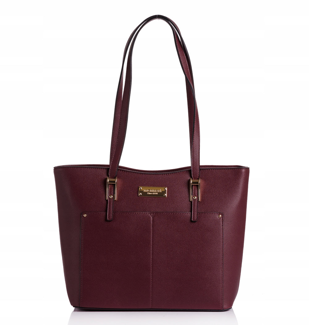 Torebka kuferek shopper Monnari miejska, do pracy – burgundowa