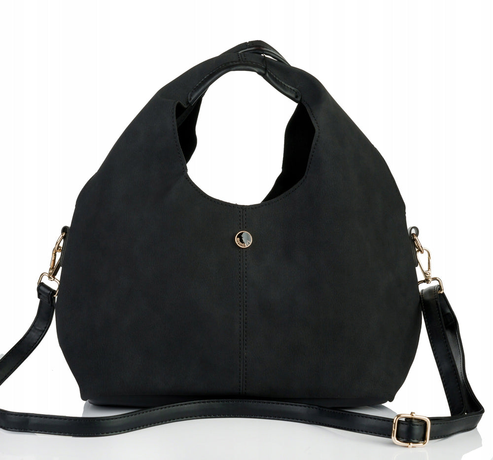 Torebka shopper z listonoszką 2w1 Monnari – czarna