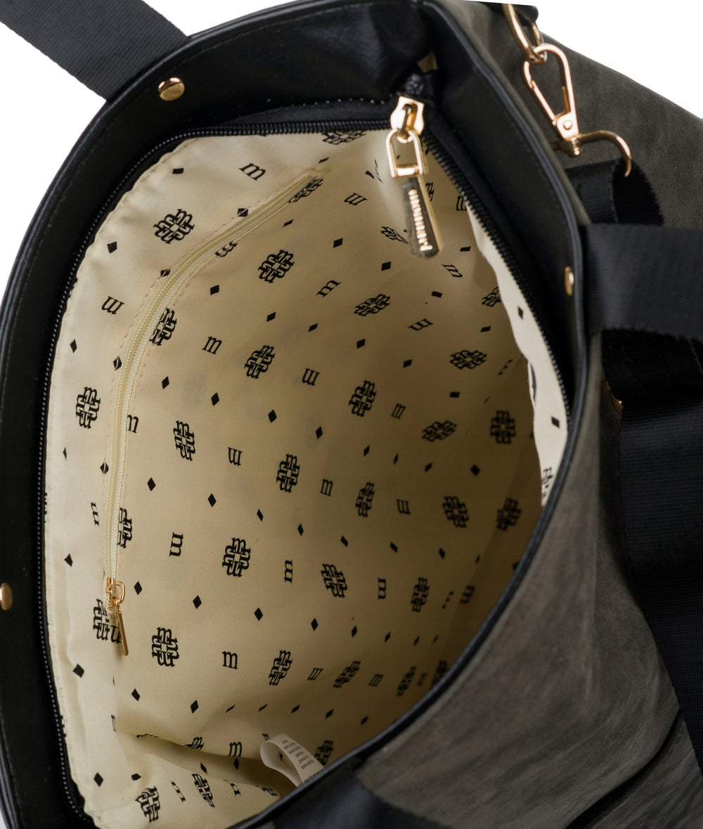 Torba shopper damska Monnari zamszowa – czarna