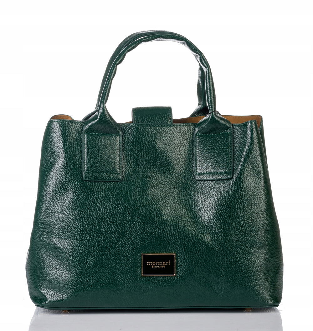 Torebka kuferek shopper Monnari miejska, do pracy – zielona
