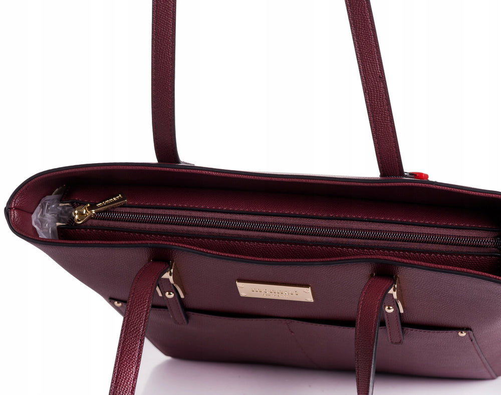 Torebka kuferek shopper Monnari miejska, do pracy – burgundowa