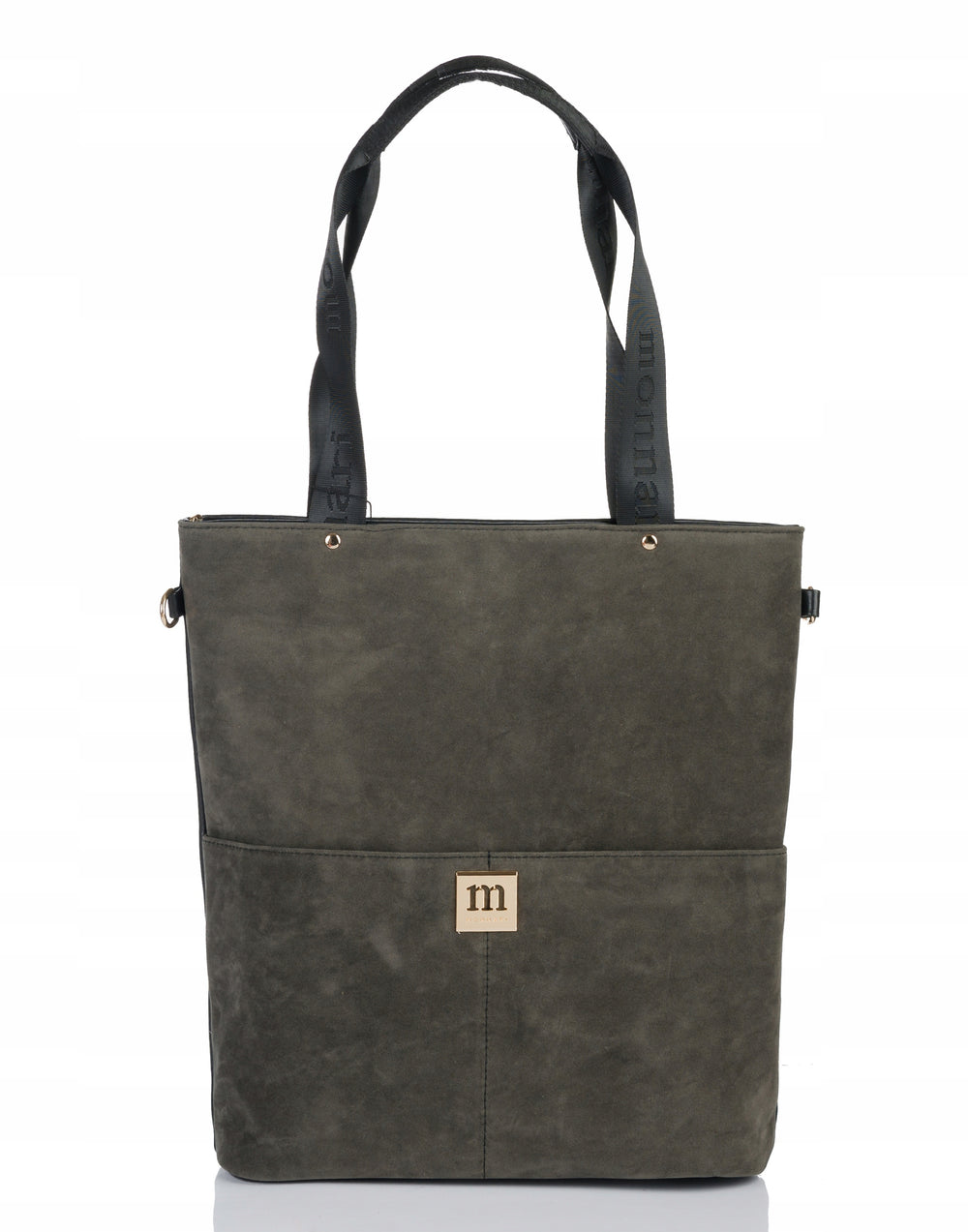 Torba shopper damska Monnari zamszowa – czarna