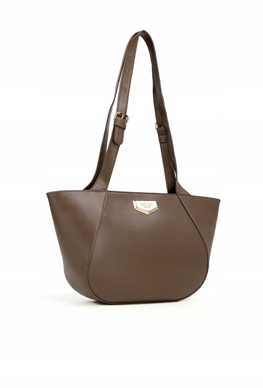 Klasyczna torebka shopper Monnari na ramię – czekoladowa