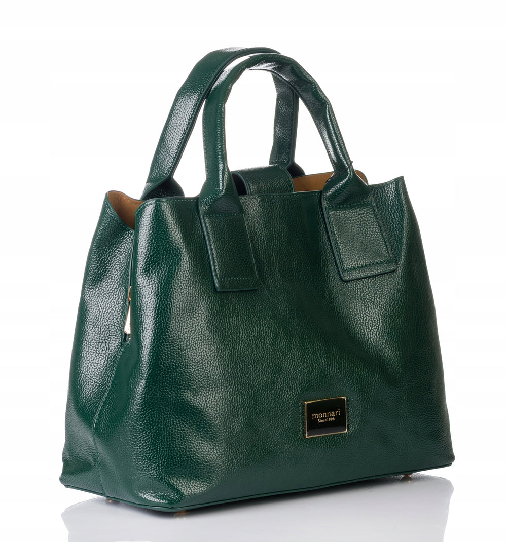 Torebka kuferek shopper Monnari miejska, do pracy – zielona