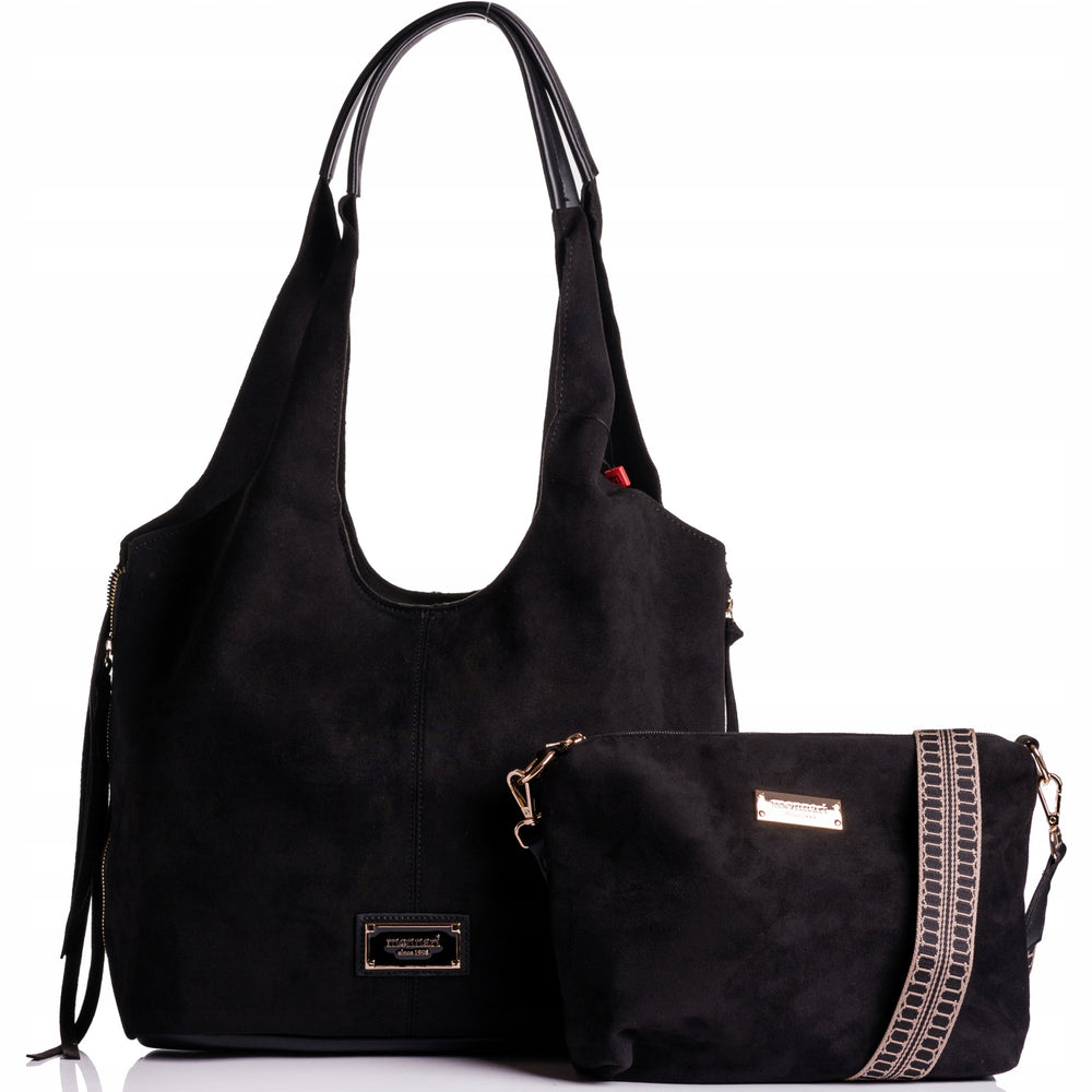 Torebka shopper z listonoszką 2w1 Monnari, zamszowa