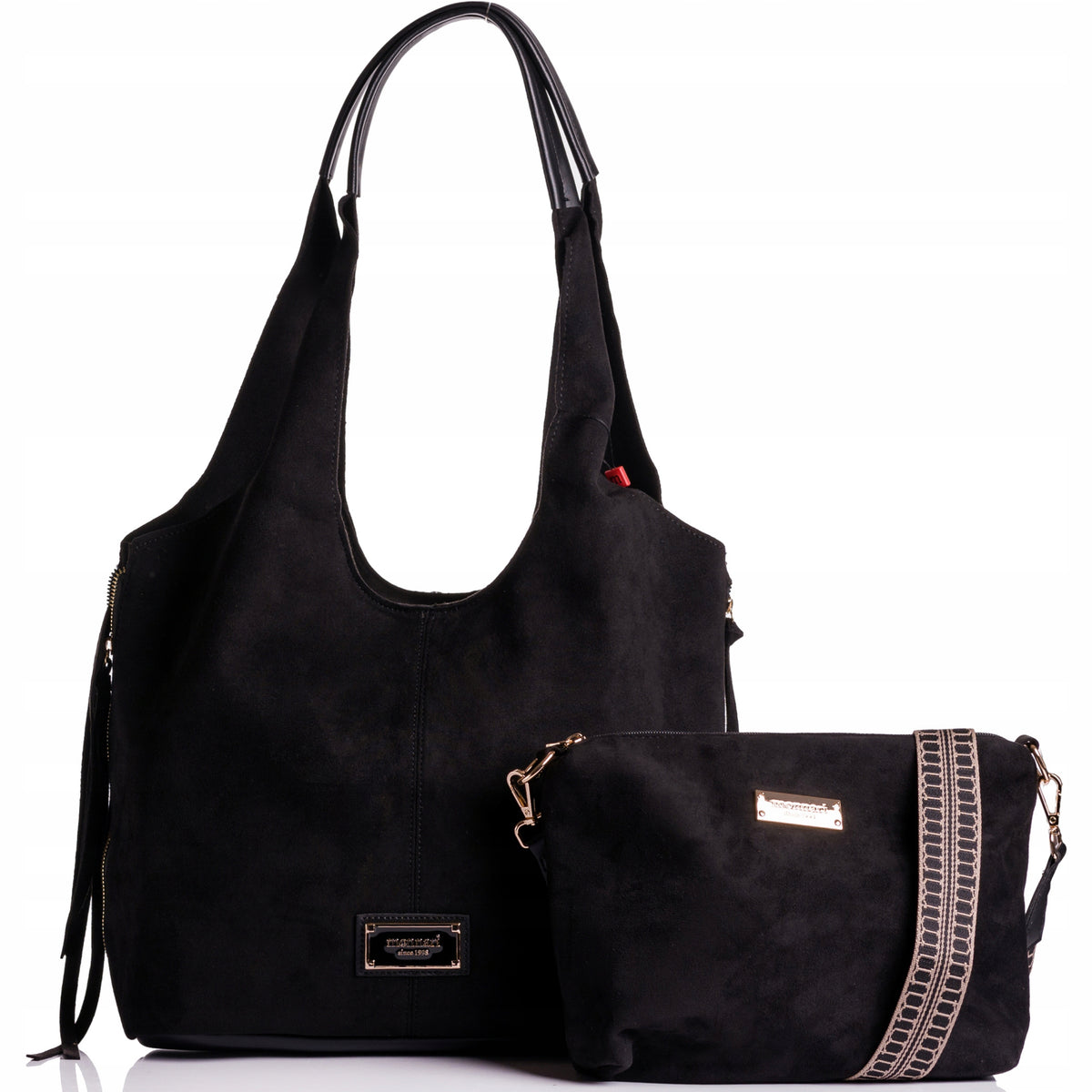 Torebka shopper z listonoszką 2w1 Monnari, zamszowa