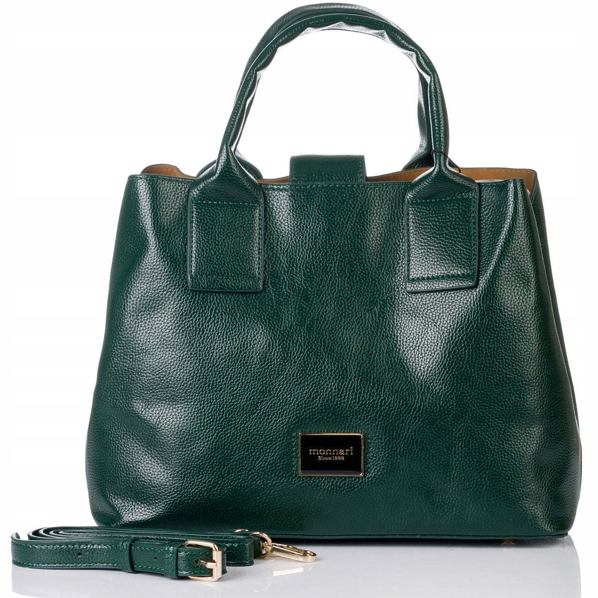 Torebka kuferek shopper Monnari miejska, do pracy – zielona