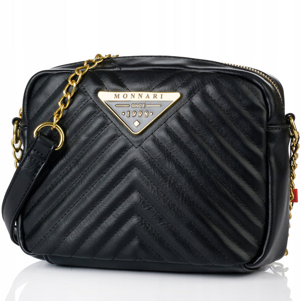 Listonoszka crossbody Monnari z łańcuszkiem – złota