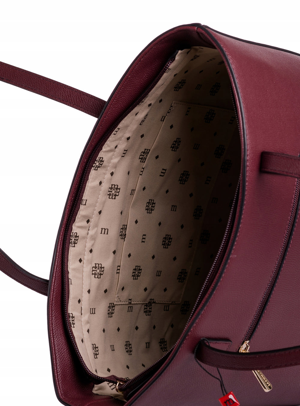 Torebka kuferek shopper Monnari miejska, do pracy – burgundowa
