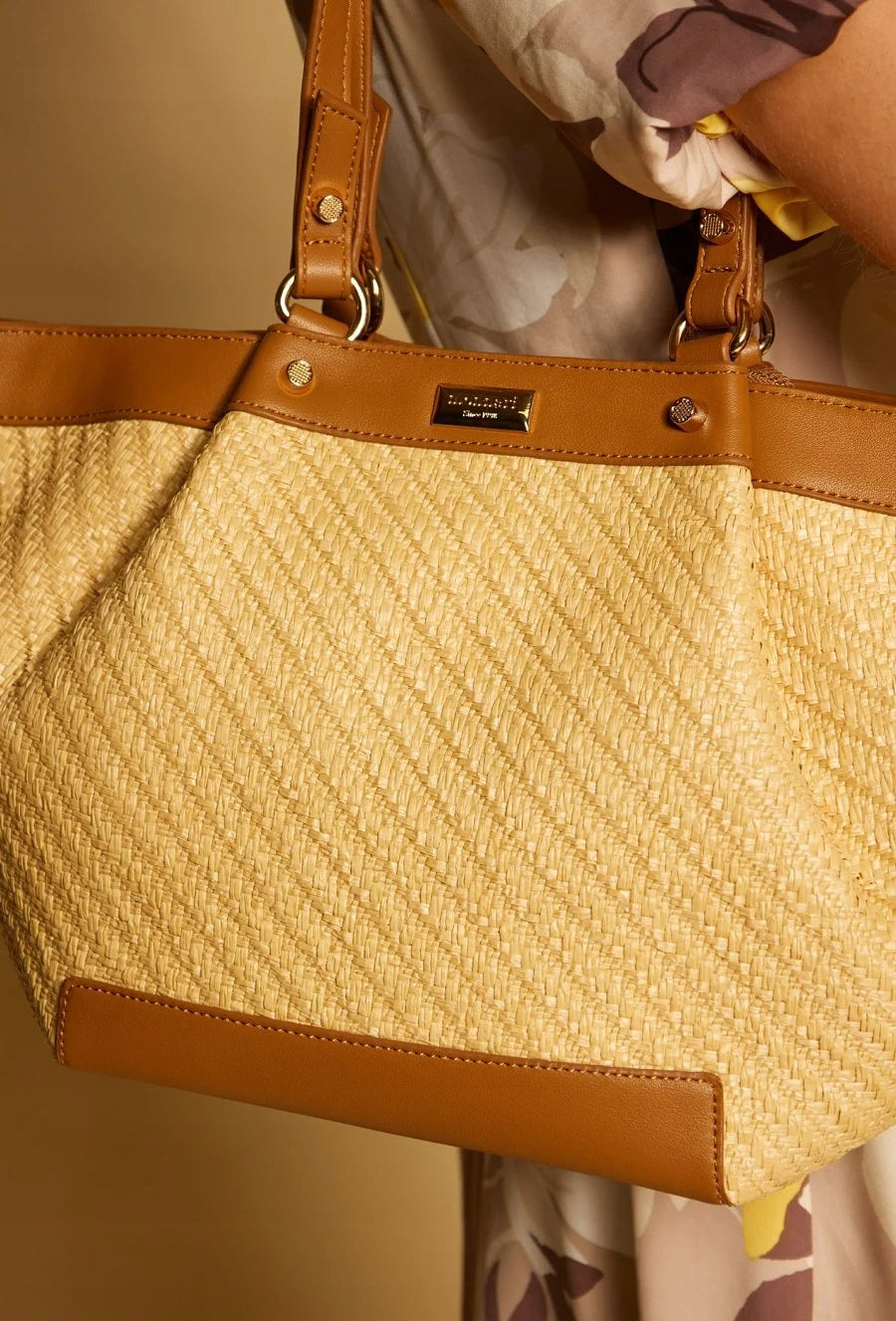 Torba shopper koszyk Monnari z plecionką