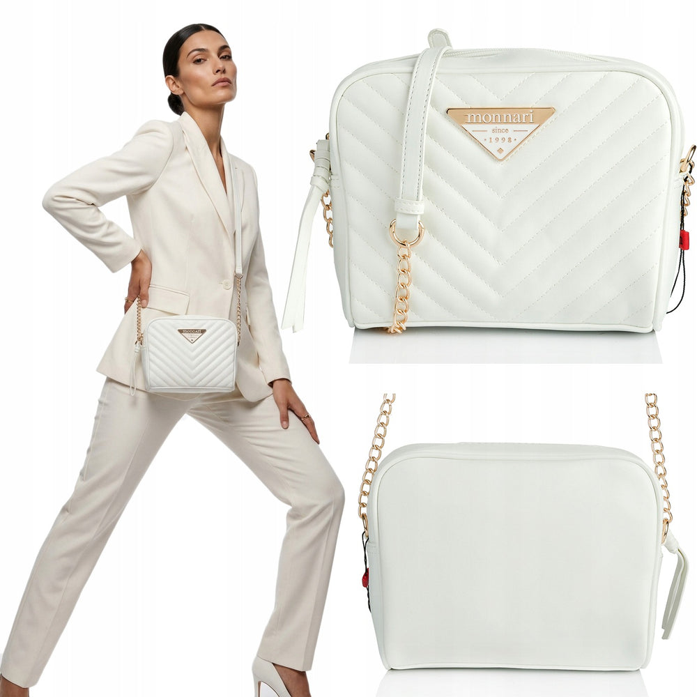 Listonoszka crossbody damska Monnari elegancka – biała