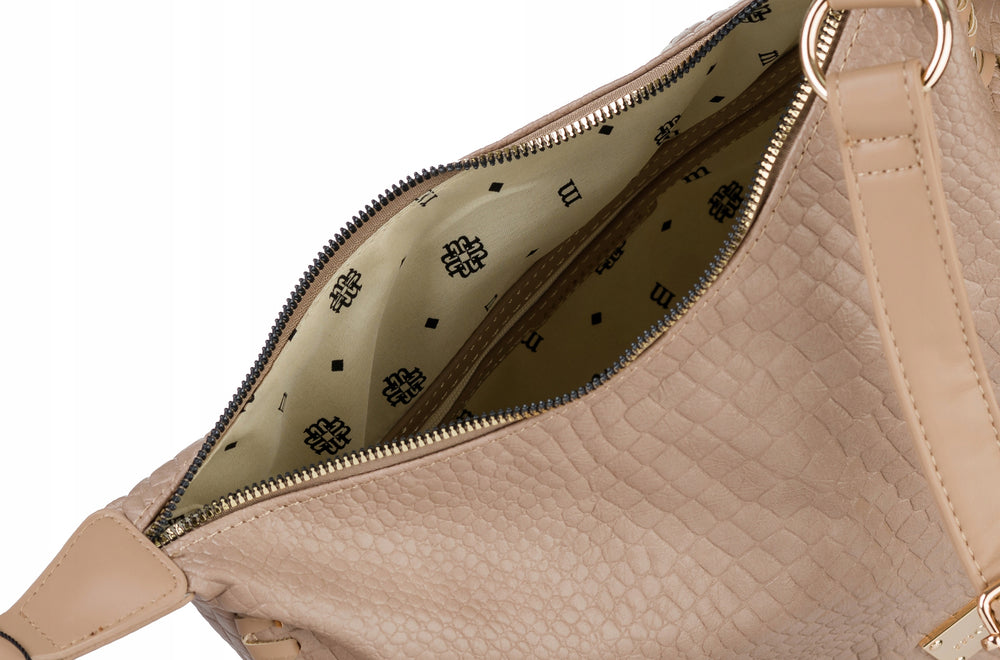 Torebka worek shopper damska Monnari na ramię – nude