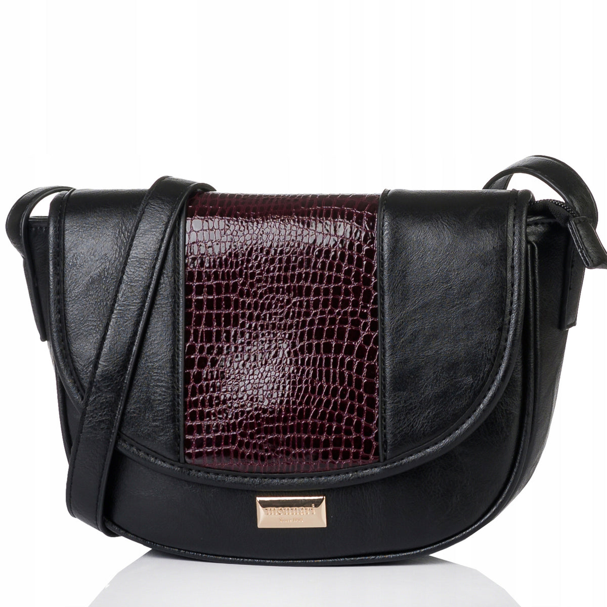 Listonoszka łódka crossbody Monnari – burgundowa