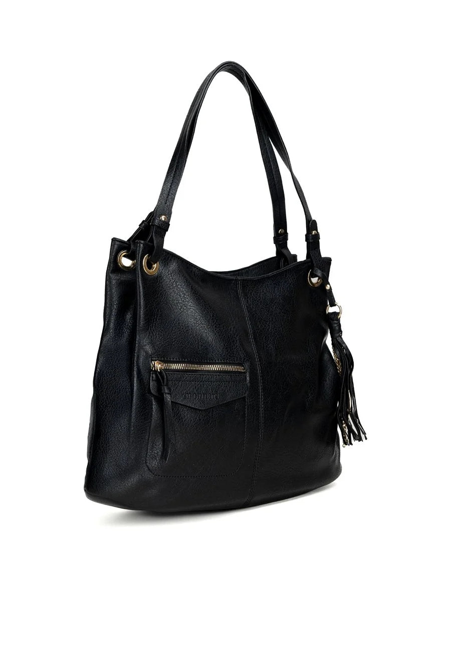Torebka shopper Monnari z przywieszką – czarna