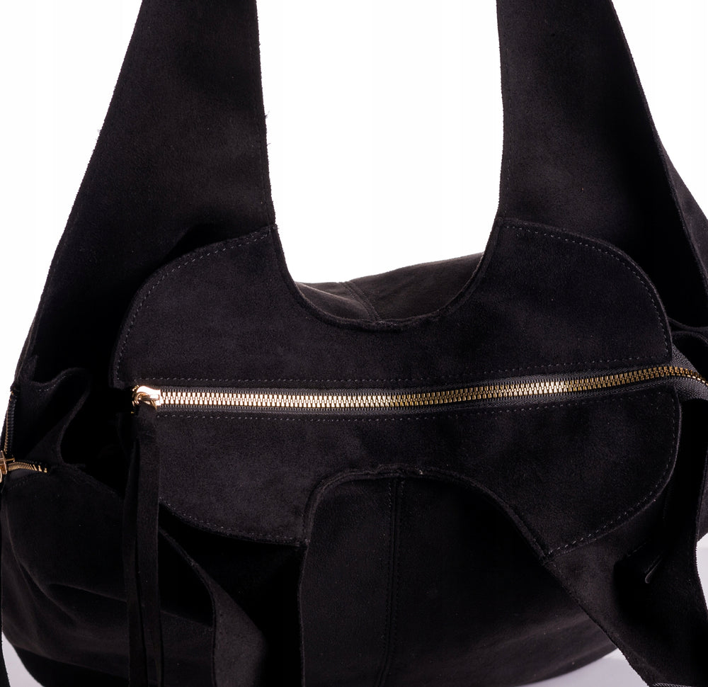 Torebka shopper z listonoszką 2w1 Monnari, zamszowa