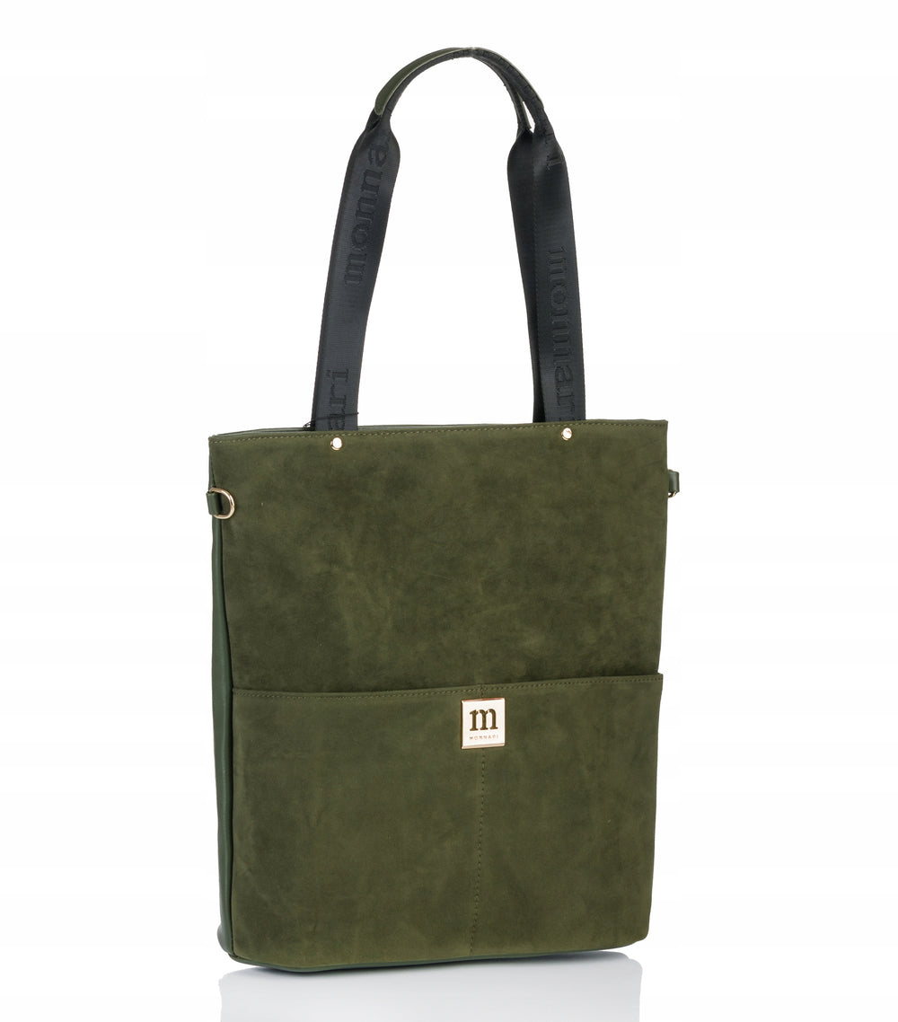 Torba shopper damska Monnari zamszowa – zielona