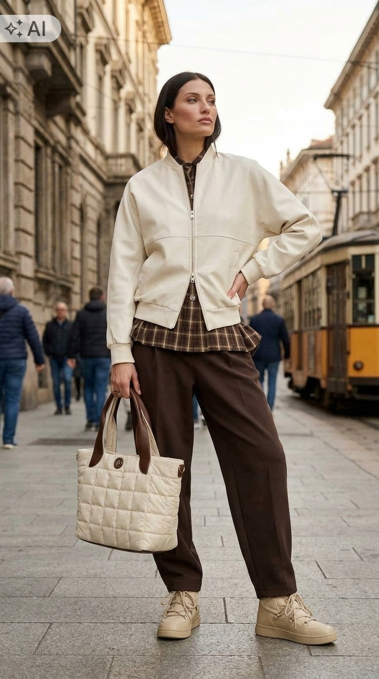 Torba shopper damska Monnari praktyczna – beżowa