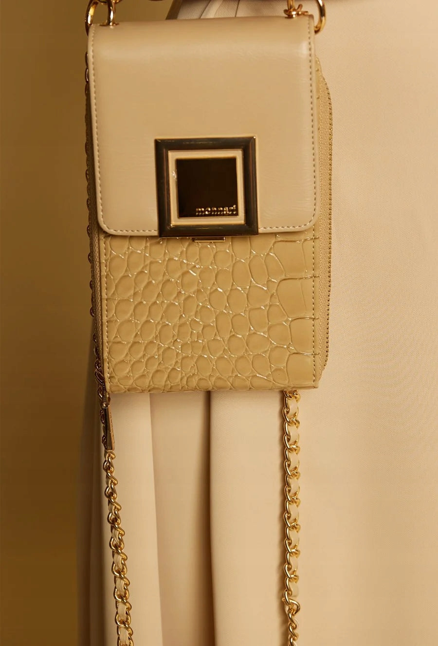 Torebka na telefon Monnari, listonoszka phone bag – beżowa