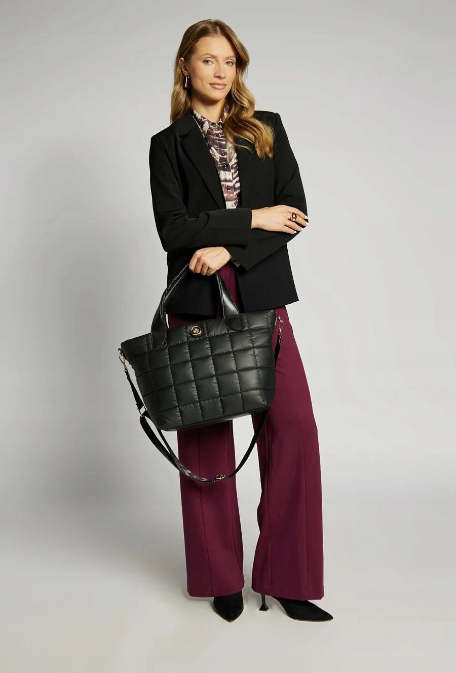 Torba shopper damska Monnari praktyczna – czarna