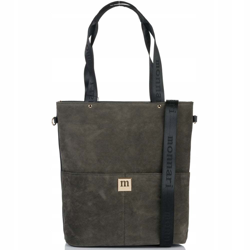 Torba shopper damska Monnari zamszowa – czarna