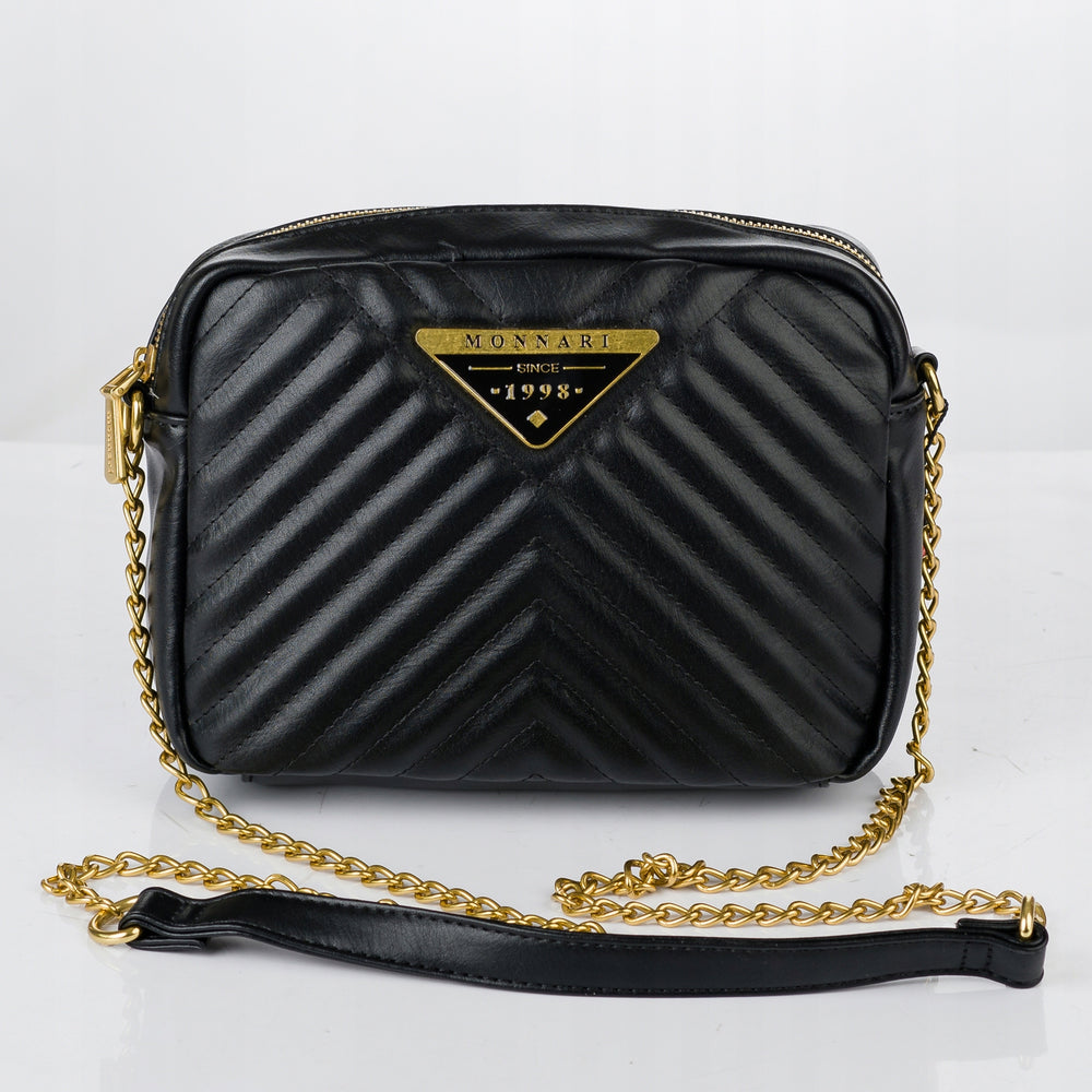 Listonoszka crossbody Monnari z łańcuszkiem – złota
