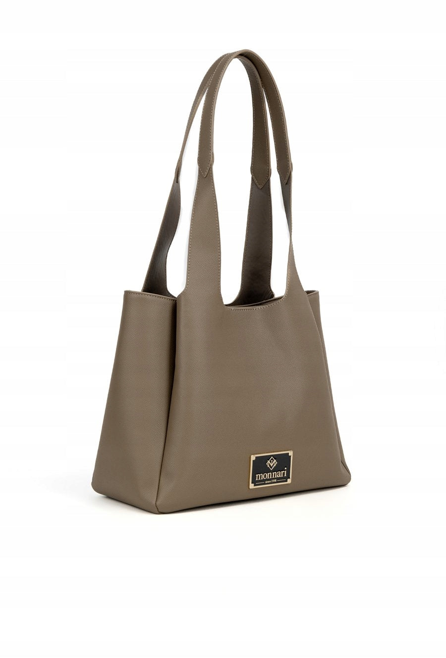 Klasyczna torebka shopper Monnari duża – czekoladowa