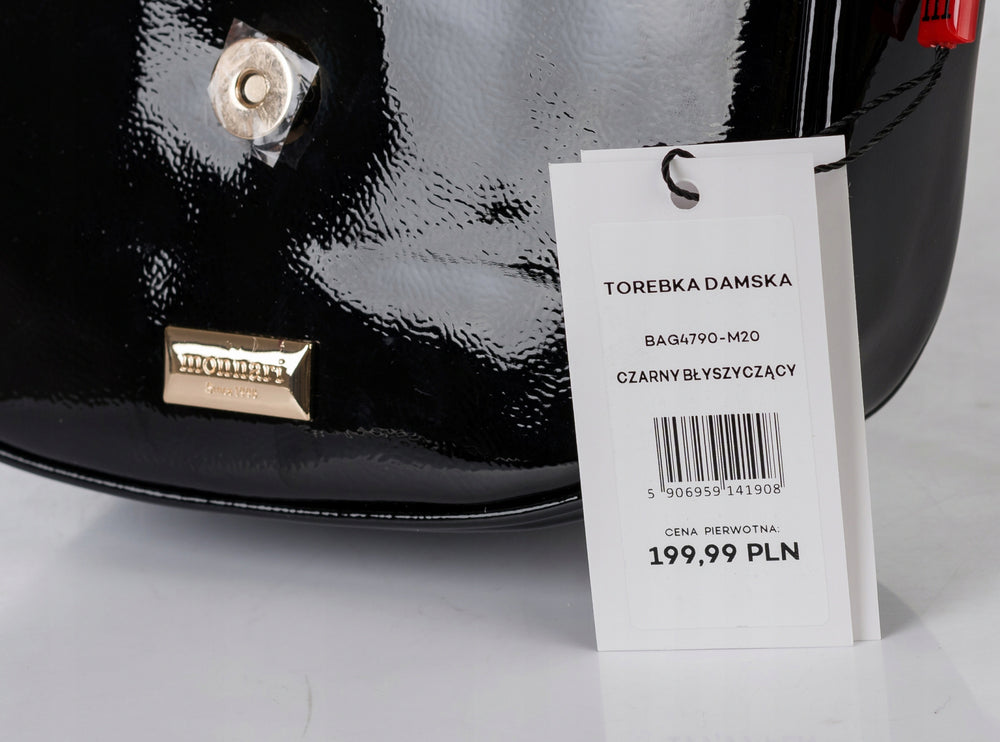 Listonoszka łódka crossbody Monnari, złote okucia – czarna