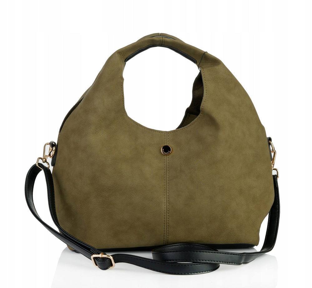 Torebka shopper z listonoszką 2w1 Monnari – zielona