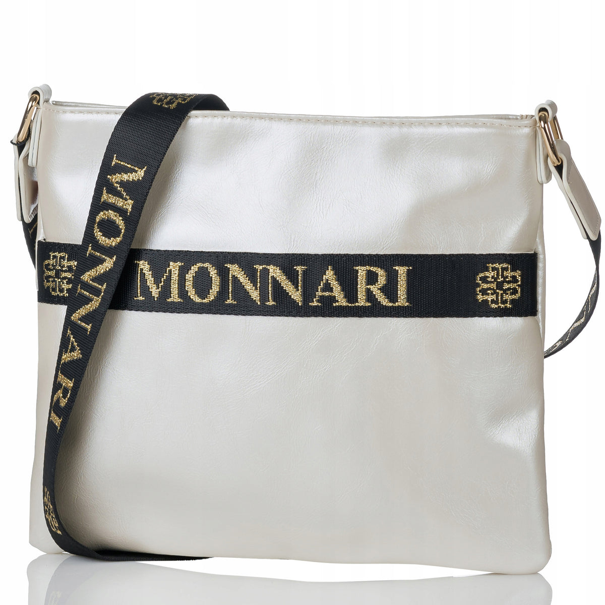 Listonoszka pikowana Monnari perłowa, crossbody
