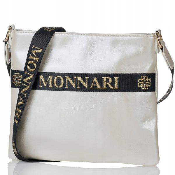 Listonoszka pikowana Monnari perłowa, crossbody