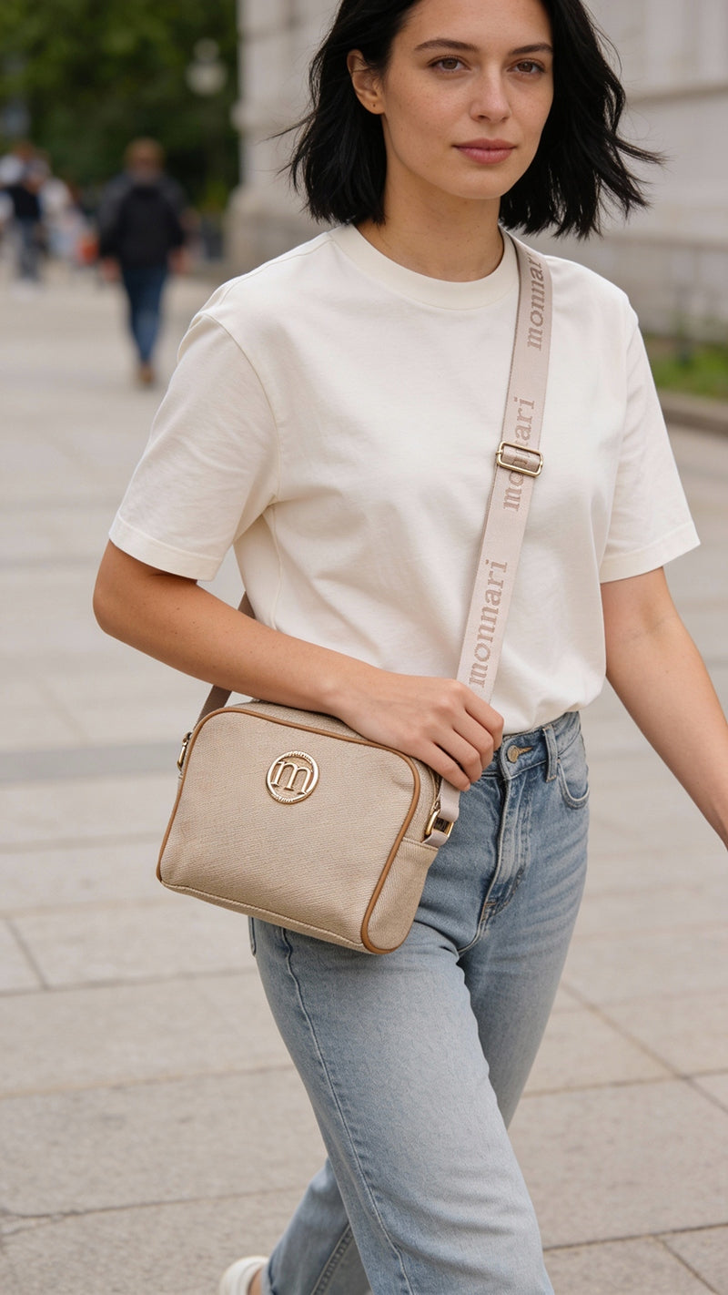Listonoszka crossbody damska Monnari elegancka – beżowa