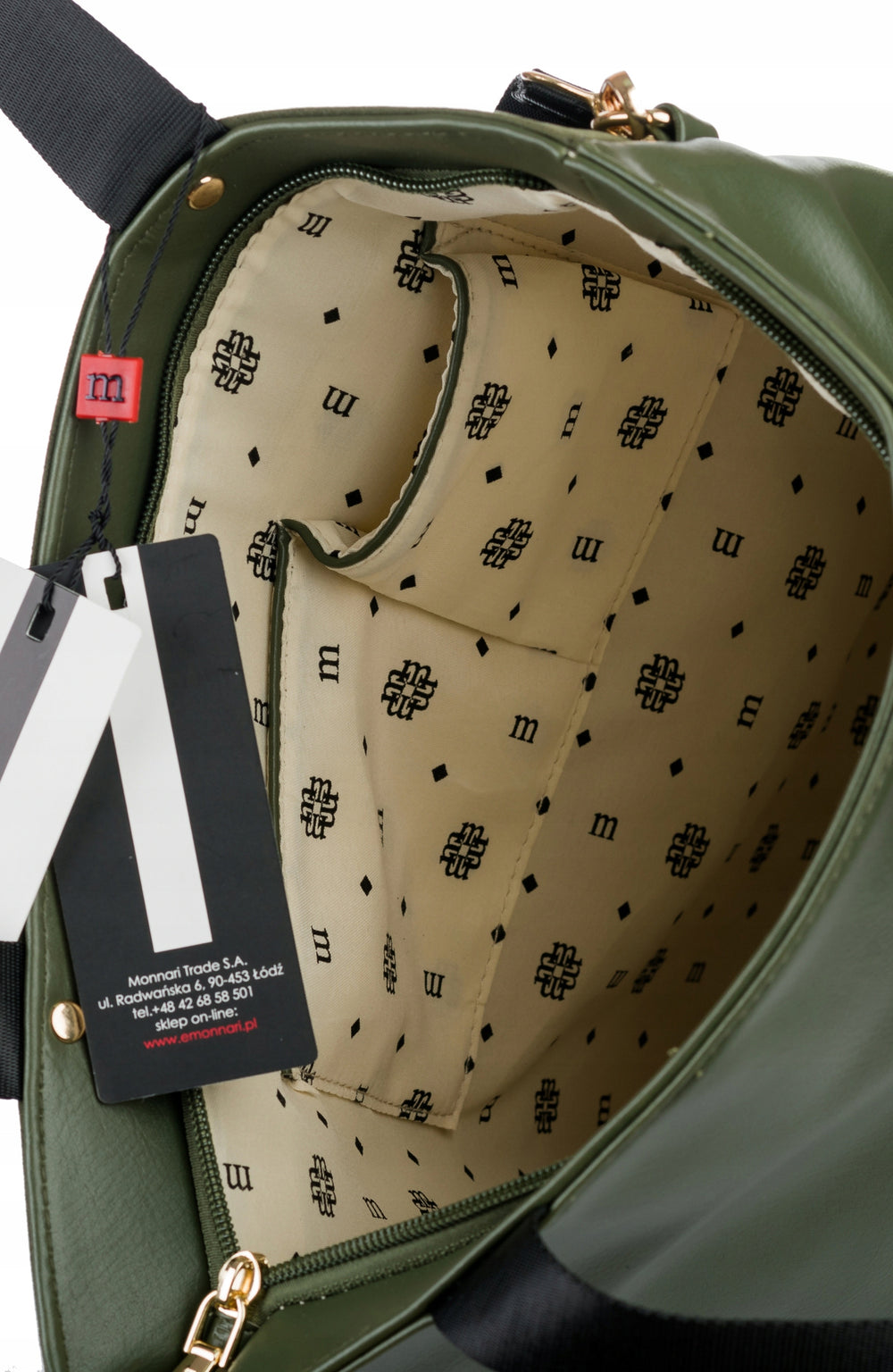 Torba shopper damska Monnari zamszowa – zielona