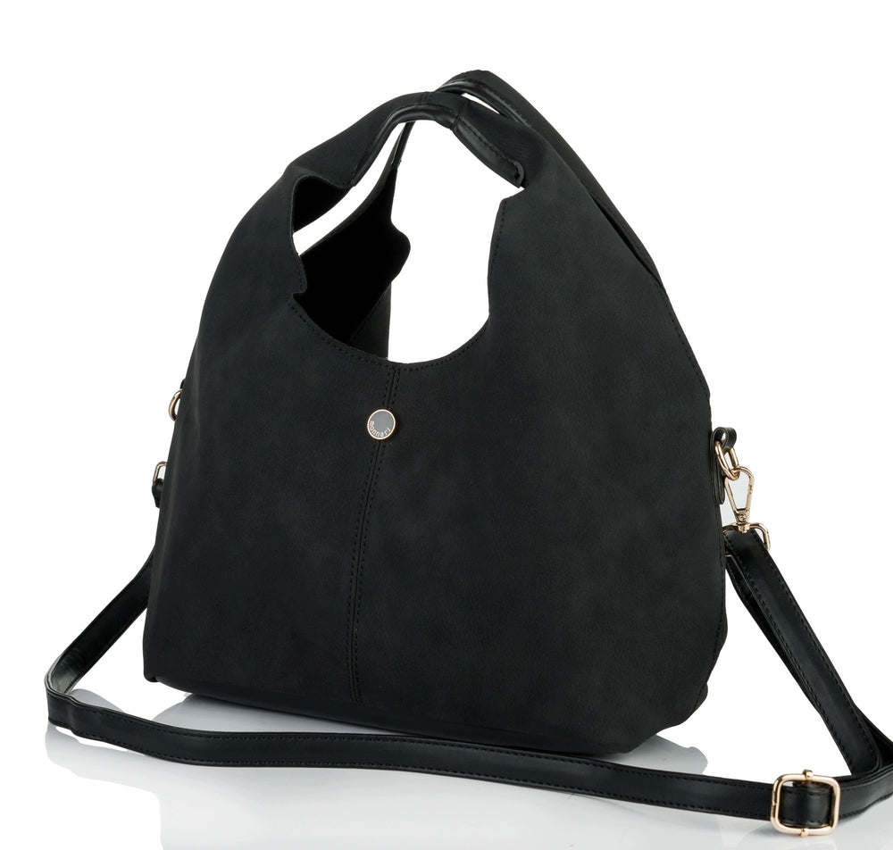 Torebka shopper z listonoszką 2w1 Monnari – czarna