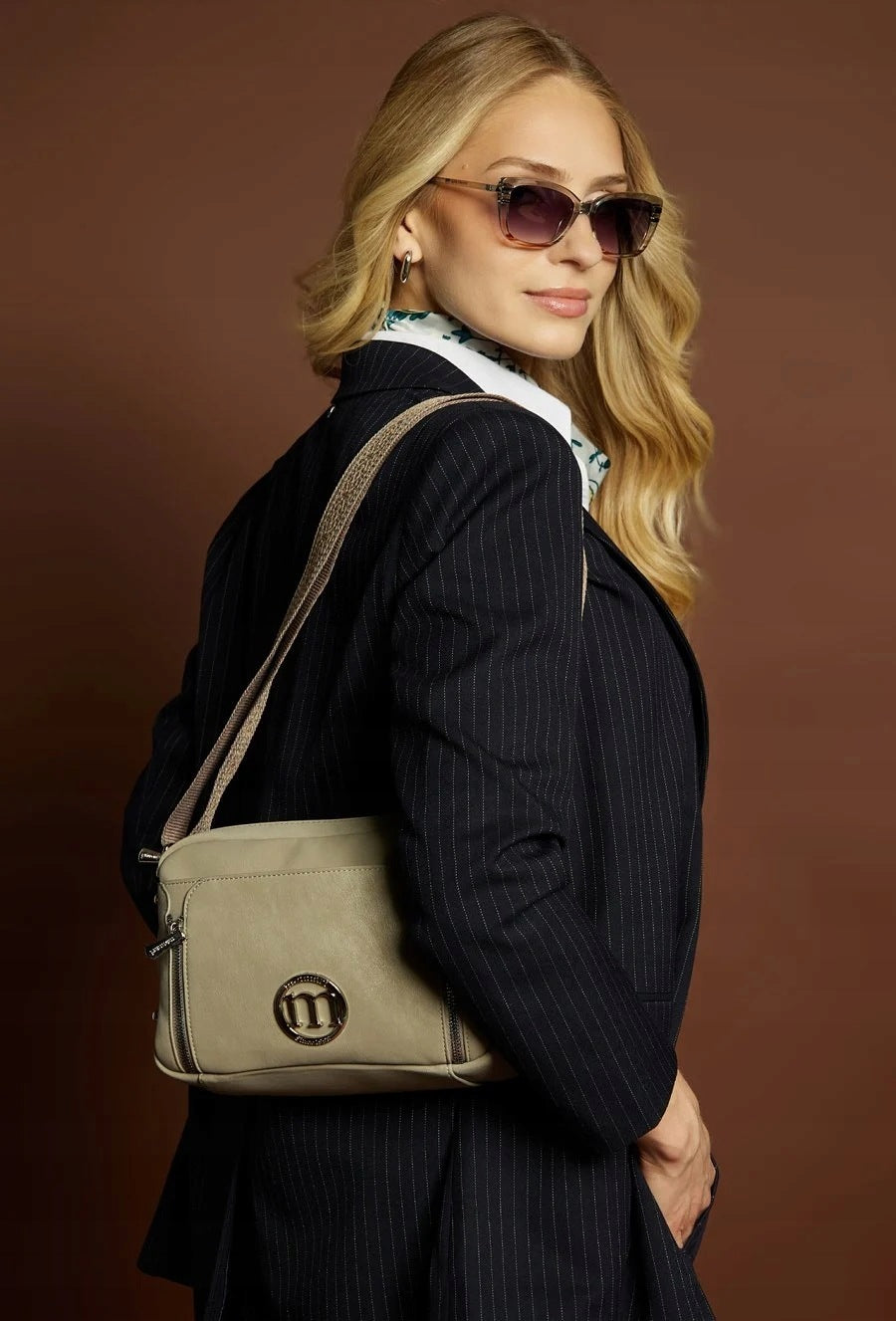 Listonoszka damska Monnari casual, dwukomorowa – szara