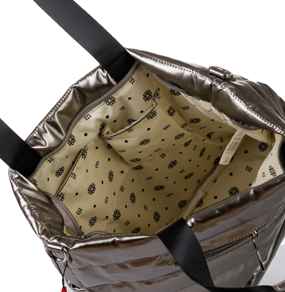 Torba shopper damska Monnari duża – metaliczna