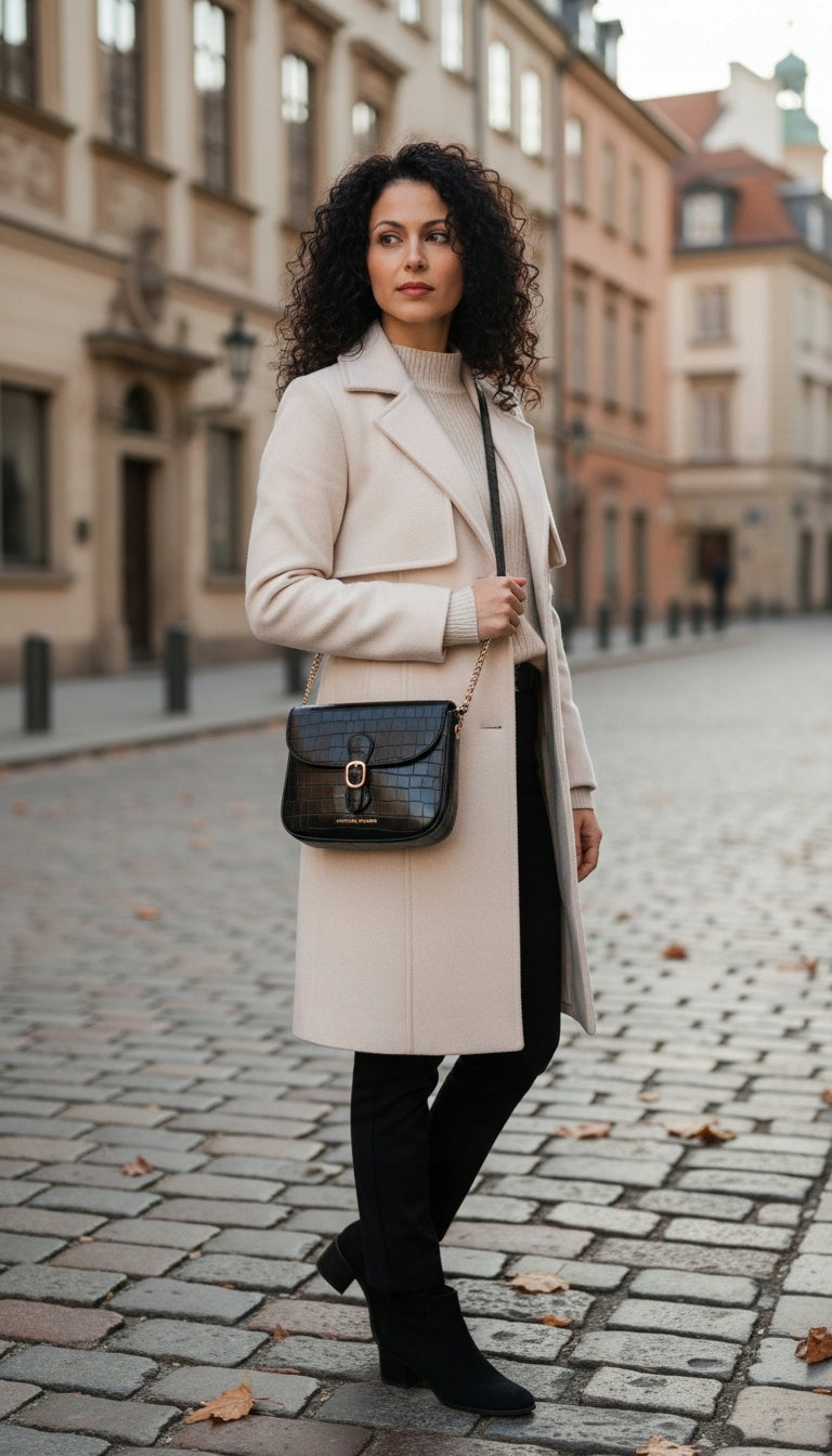 Kuferek łódka Monnari croco – czarny