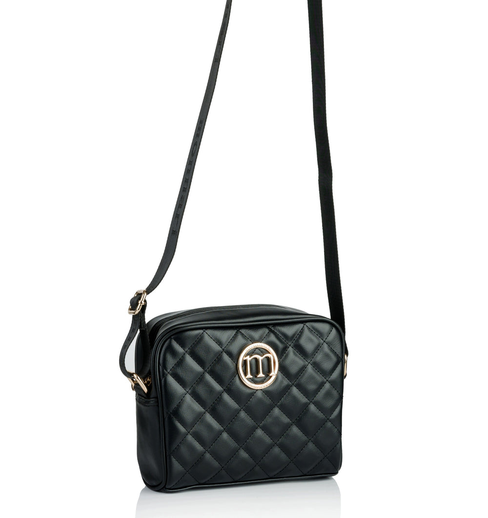 Listonoszka crossbody Monnari pikowana – czarna