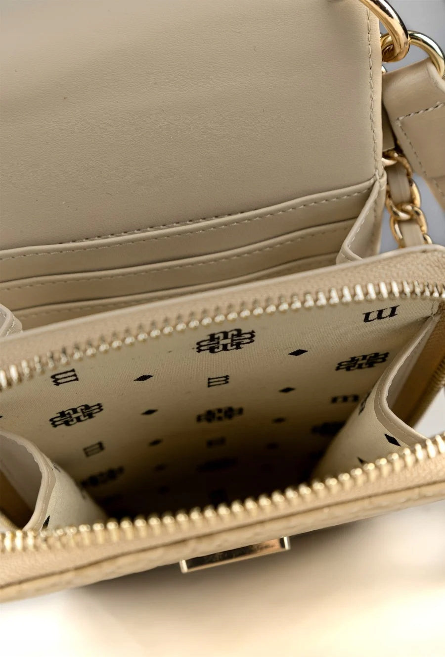 Torebka na telefon Monnari, listonoszka phone bag – beżowa