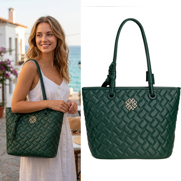 Torba shopper damska Monnari duża na ramię – zielona