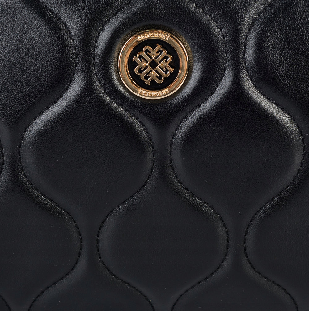 Listonoszka pikowana Monnari na łańcuszku – czarna