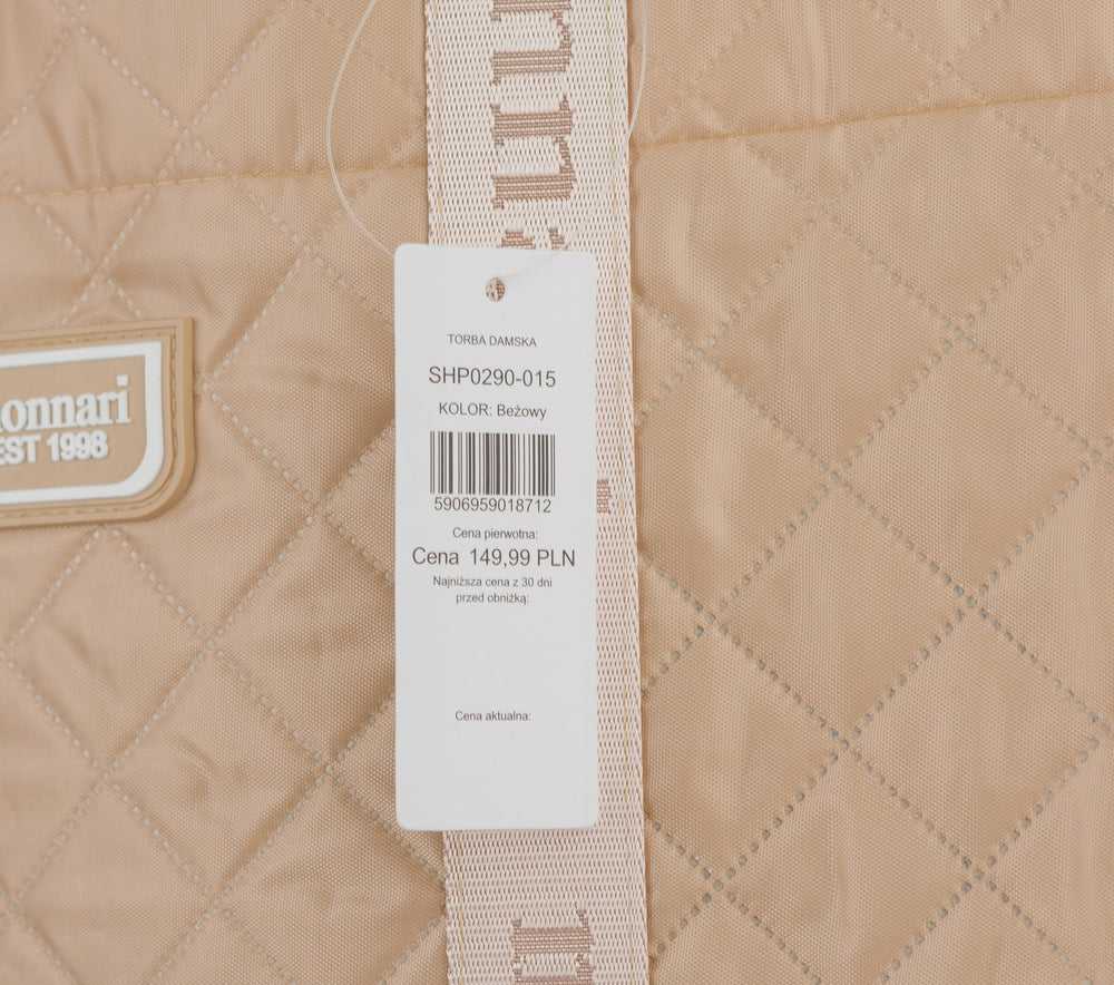 Torba na zakupy Monnari składana, shopper – beżowa