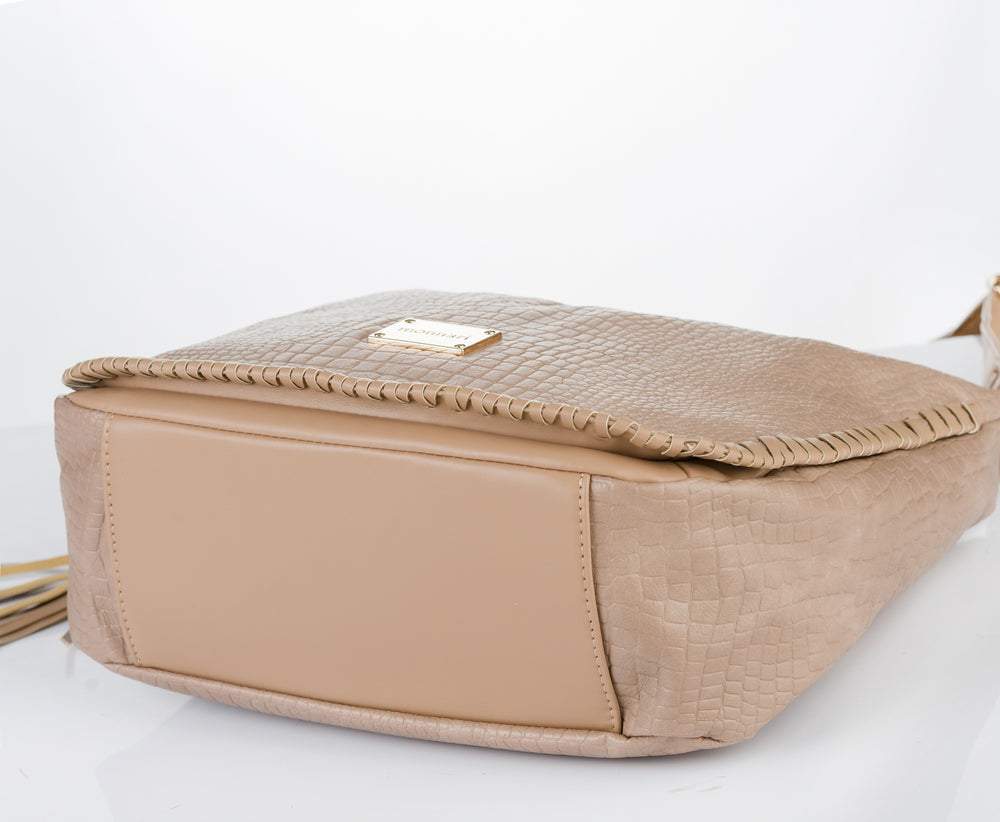 Torebka worek shopper damska Monnari na ramię – nude