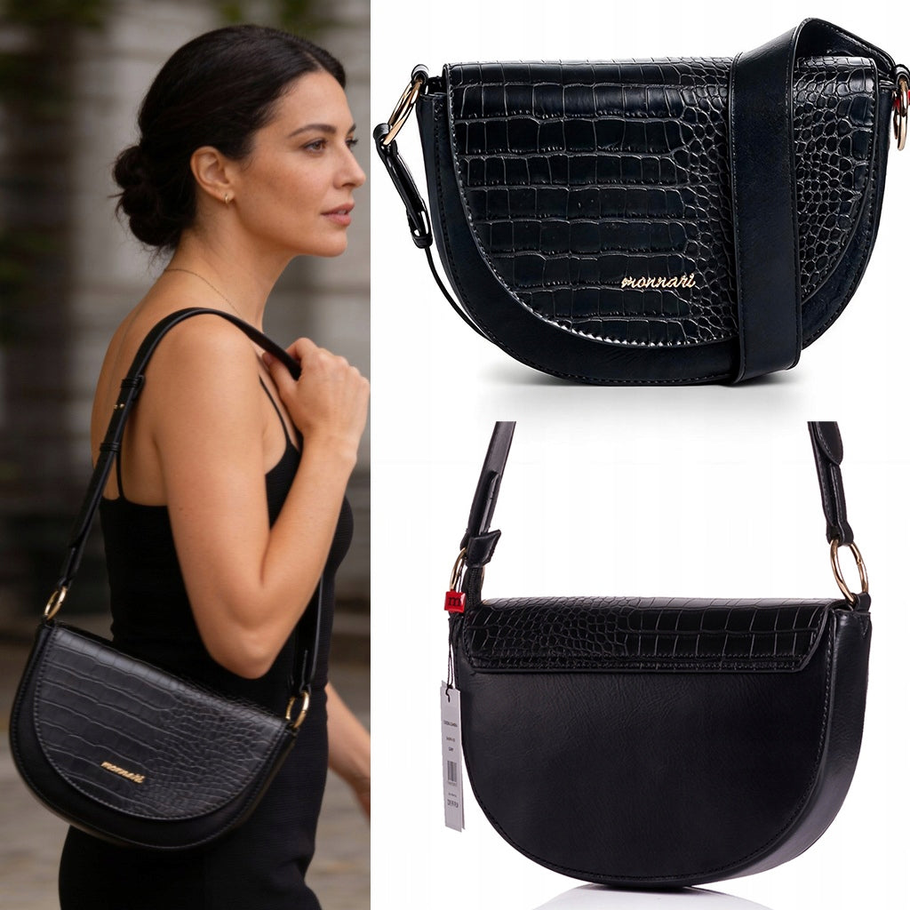 Listonoszka łódka crossbody Monnari – czarna