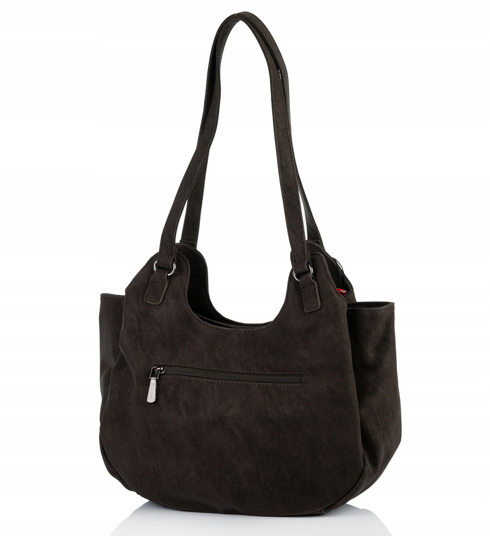 Torebka shopper worek Monnari 3-komorowa – ciemnobrązowa – zdjęcie 7