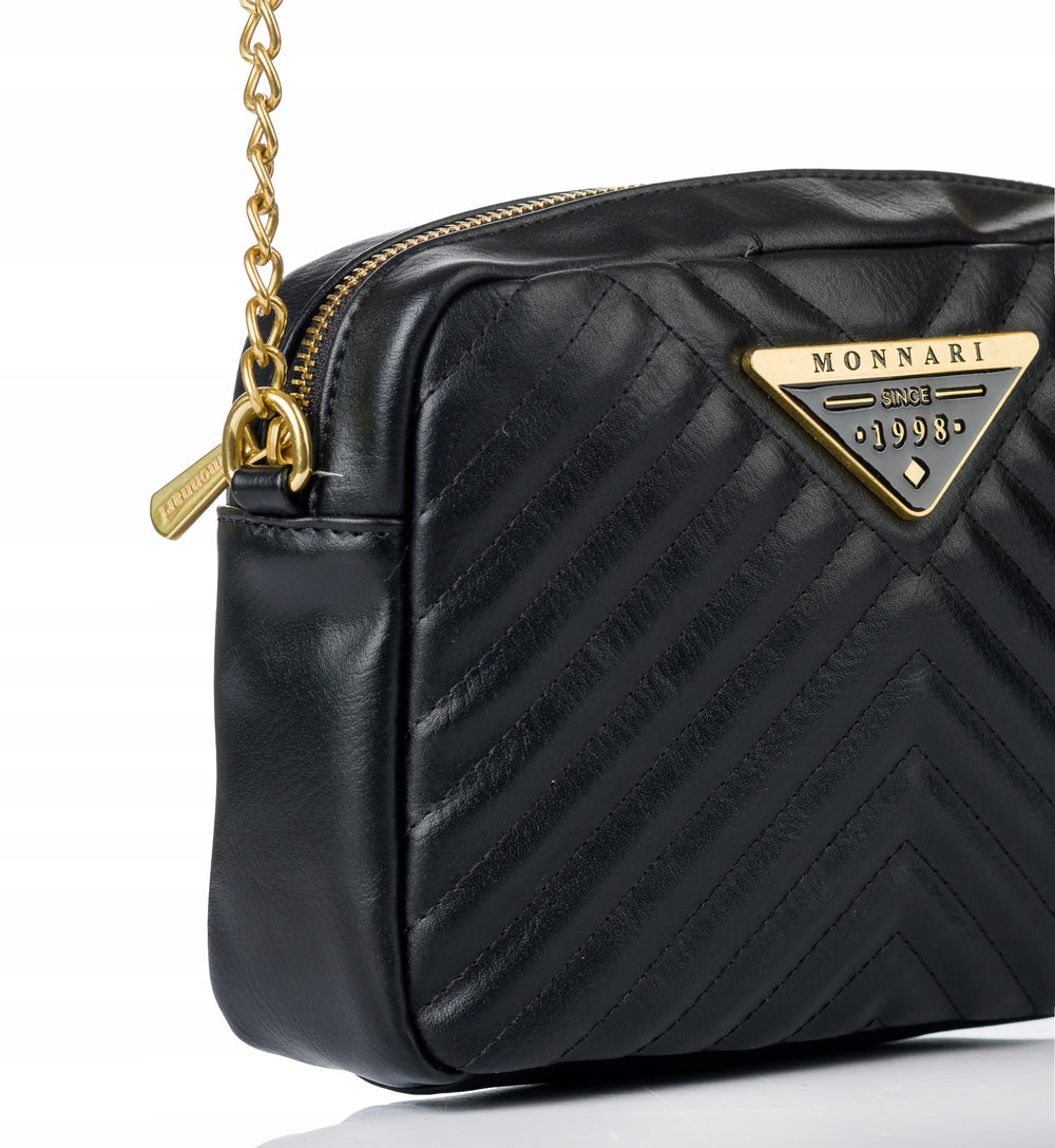Listonoszka crossbody Monnari z łańcuszkiem – złota