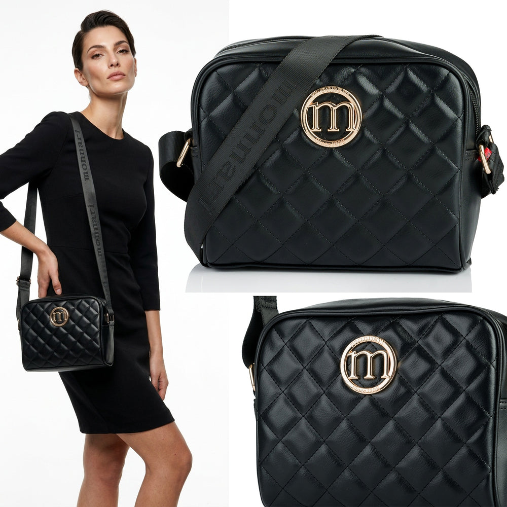 Listonoszka crossbody Monnari pikowana – czarna